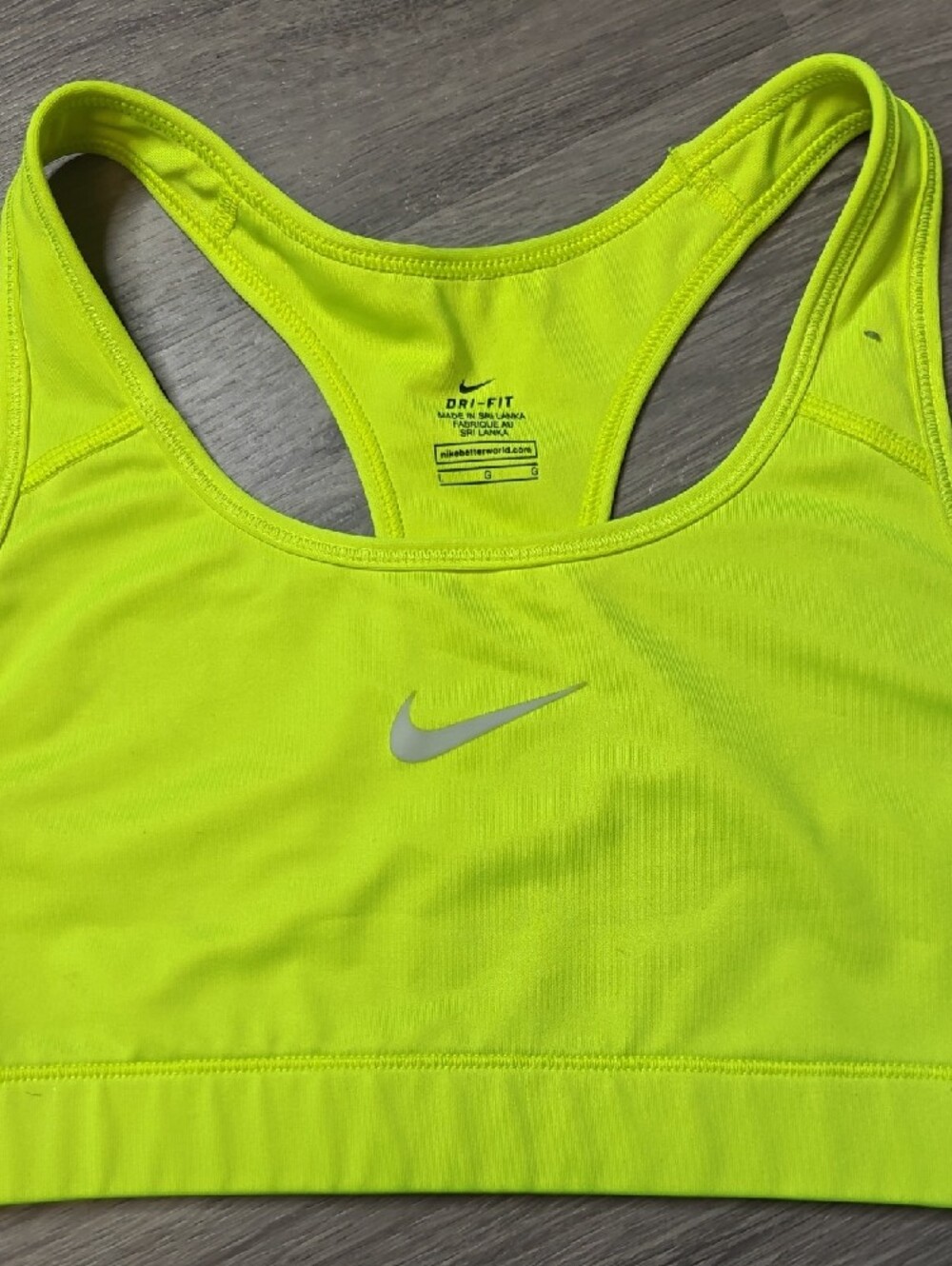 Nike Neon Racerback Dri-FIT Sports Bra - Picture 2 of 4